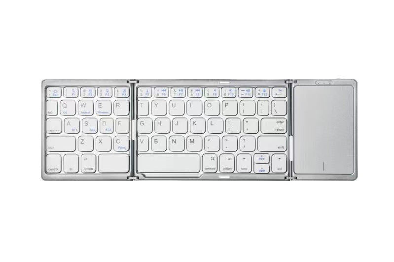 Three Folding Wireless Bluetooth Keyboard Touch Pad