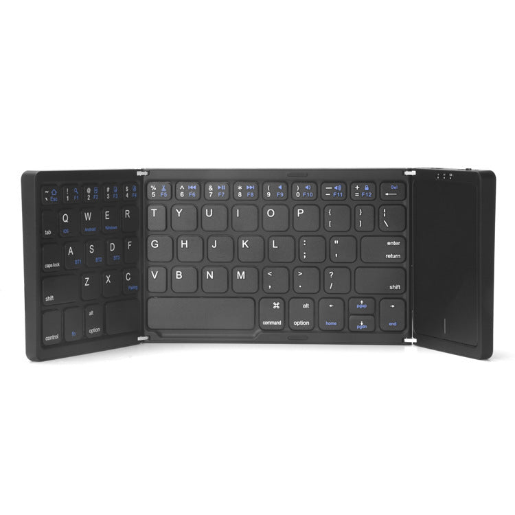 Three Folding Wireless Bluetooth Keyboard Touch Pad