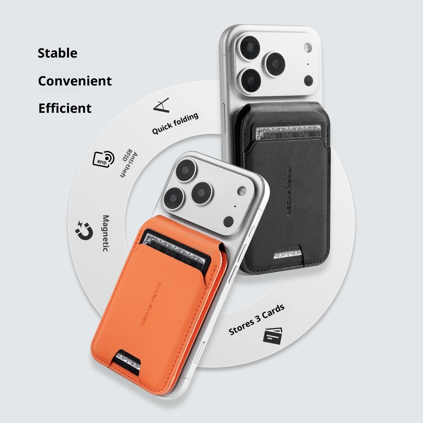 Magnetic Men's Phone Stand Wallet