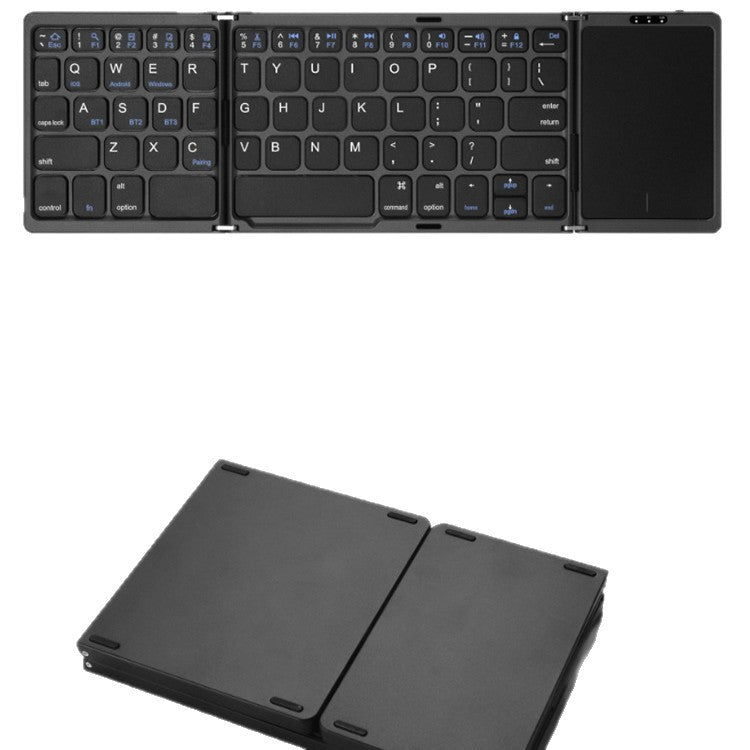 Three Folding Wireless Bluetooth Keyboard Touch Pad